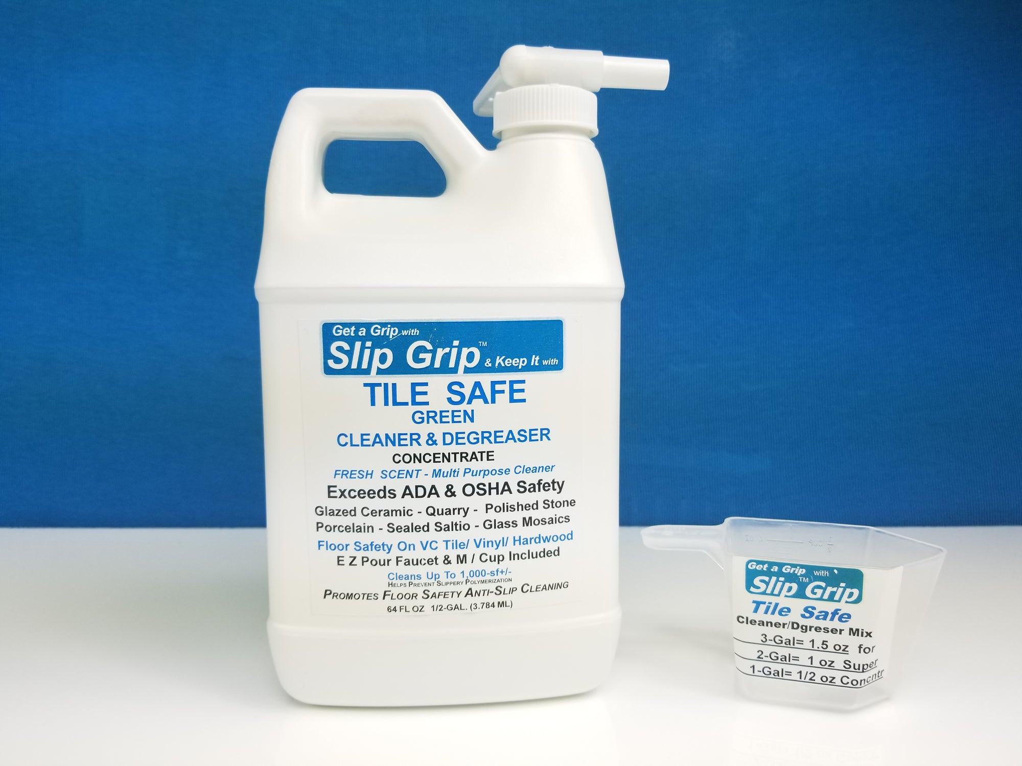Slip Grip Tile Safe Green Cleaner / De-Greaser / Super Concentrate 64 -  Slip Grip Floor Safety Products